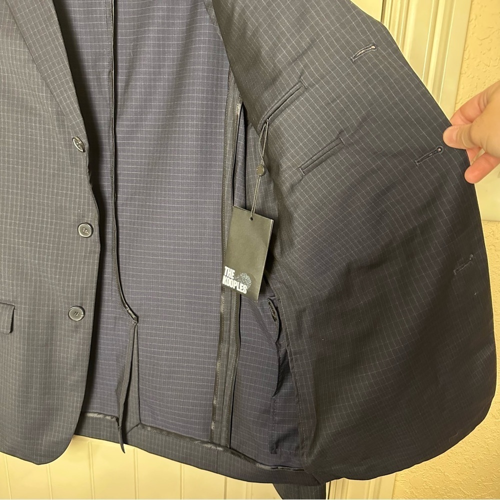 NWT The Kooples Men's Wool Navy Slim Fit Unlined Suit Jacket Blazer 46 $580 - Picture 9 of 16
